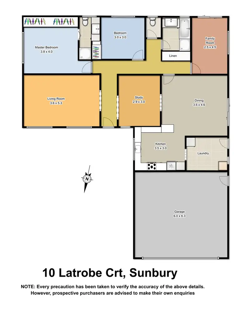Floorplan of Homely house listing, 10 Latrobe Court, Sunbury VIC 3429