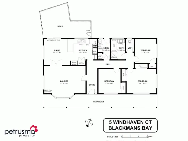 Floorplan of Homely house listing, 5 Windhaven Court, Blackmans Bay TAS 7052