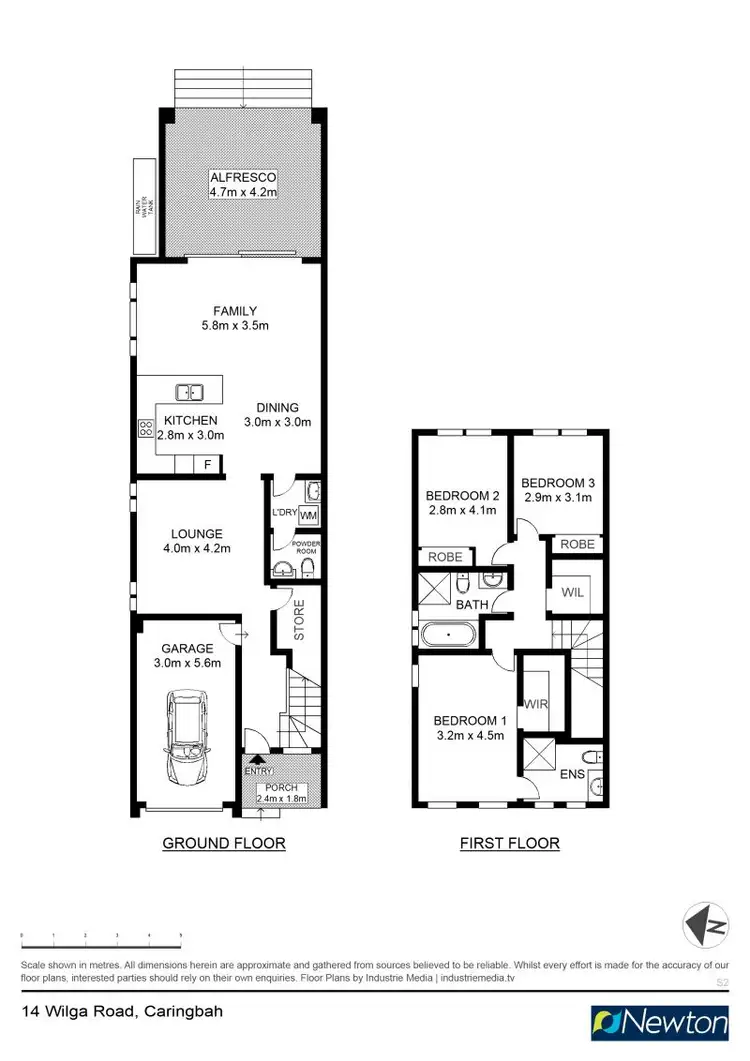 Floorplan of Homely semi-detached listing, 14 Wilga Road, Caringbah NSW 2229