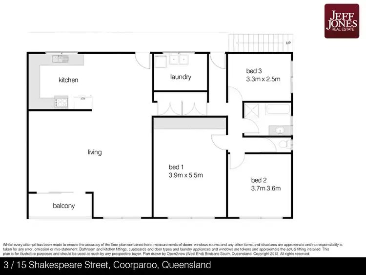 Floorplan of Homely unit listing, 3/15 Shakespeare Street, Coorparoo QLD 4151