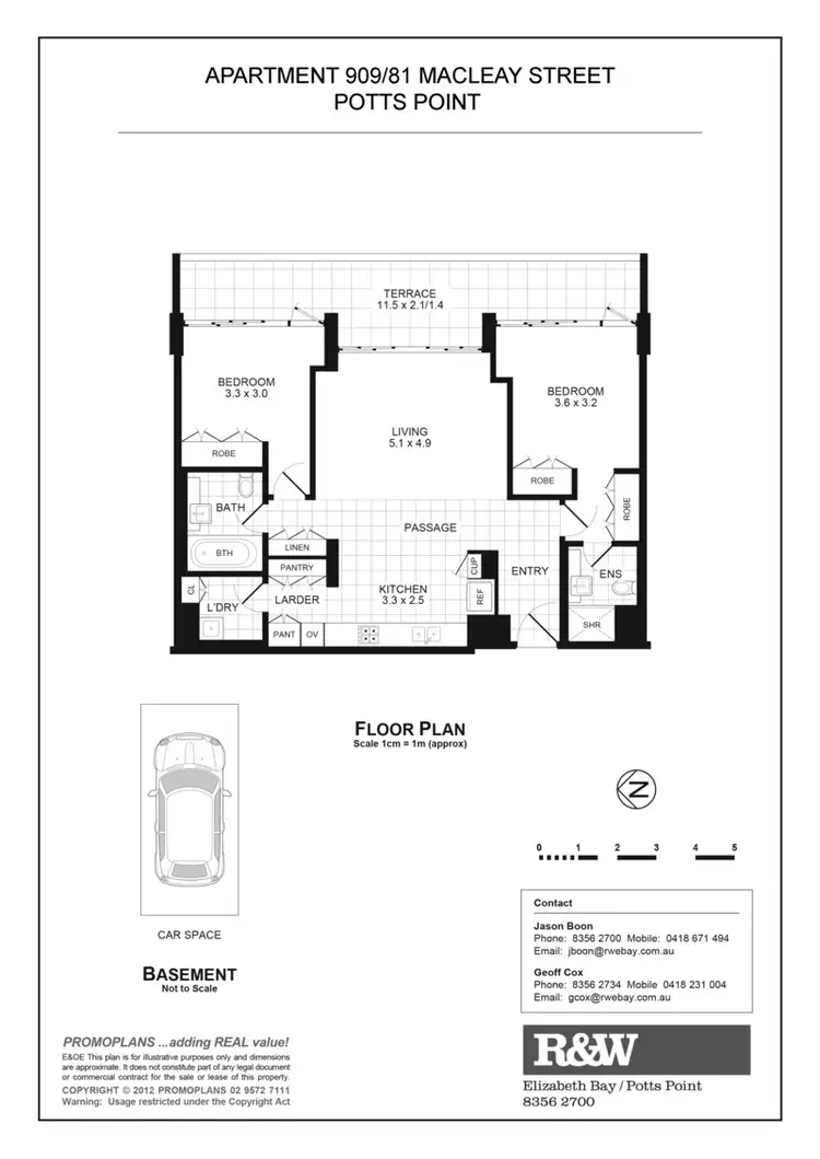 Floorplan of Homely apartment listing, 909/81 Macleay Street, Potts Point NSW 2011