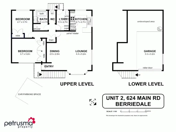 Floorplan of Homely villa listing, 2/624 Main Road, Berriedale TAS 7011