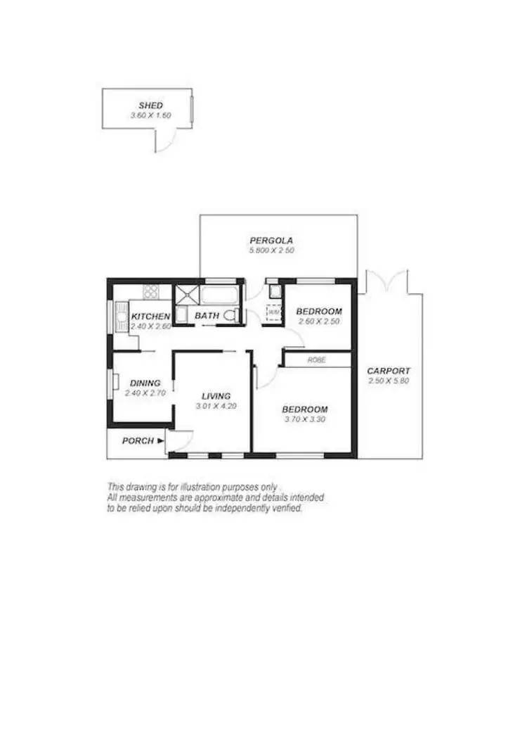 Floorplan of Homely unit listing, 12/395 Tapleys Hill Road, Fulham Gardens SA 5024