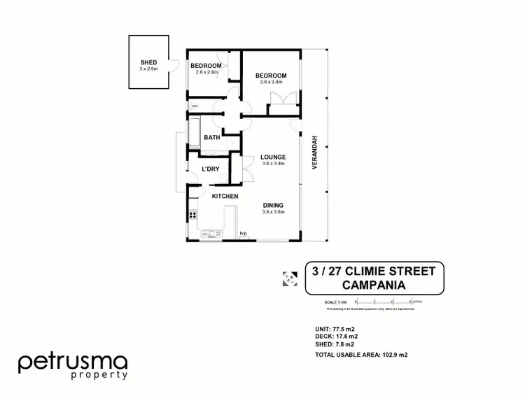 Floorplan of Homely house listing, 3 / 27 Climie Street, Campania TAS 7026
