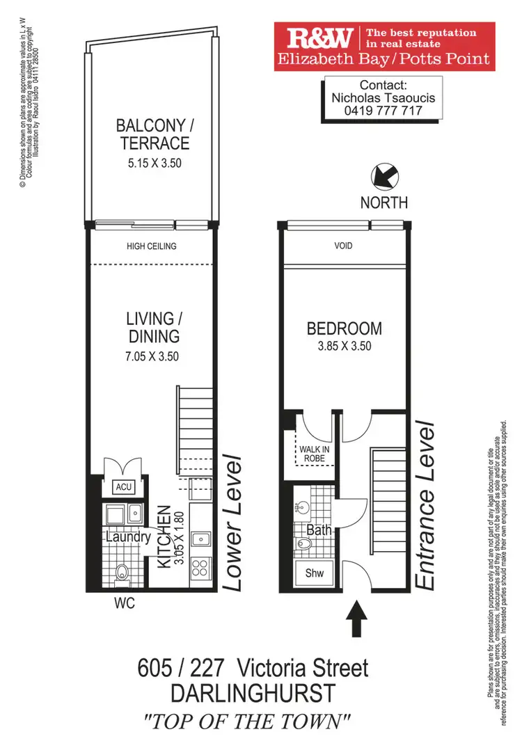 Floorplan of Homely apartment listing, 605/227 Victoria Street, Darlinghurst NSW 2010
