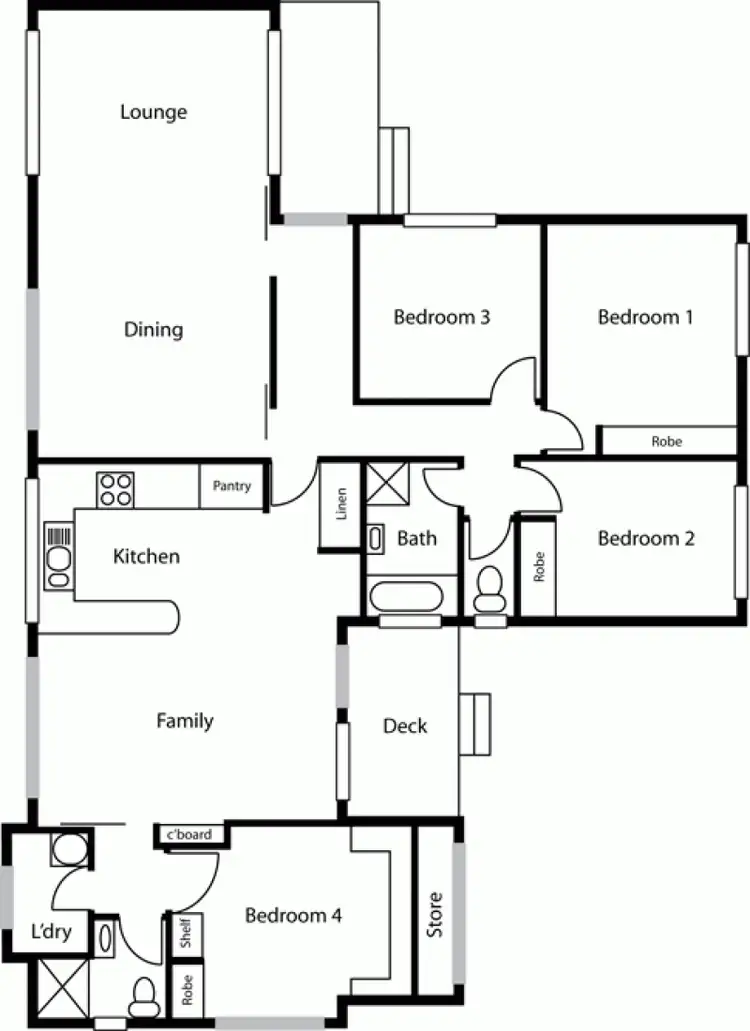 Floorplan of Homely house listing, 1 Guy Place, Holder ACT 2611