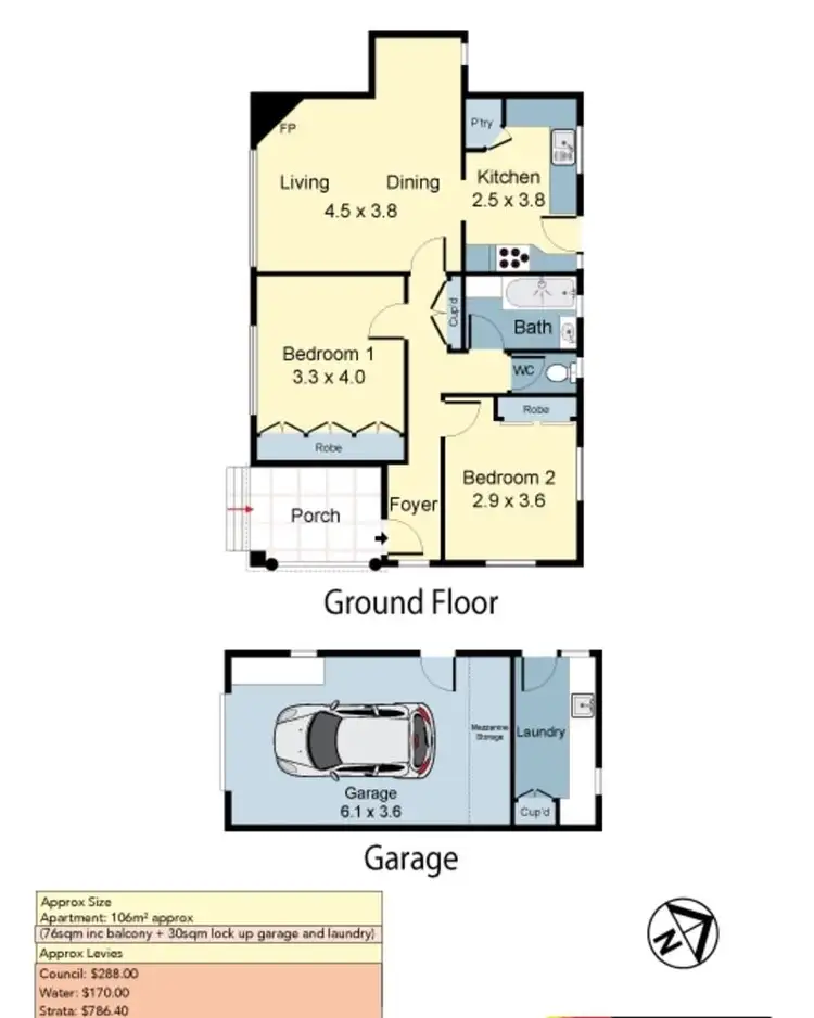 Floorplan of Homely apartment listing, 3/70 Canonbury Grove, Dulwich Hill NSW 2203