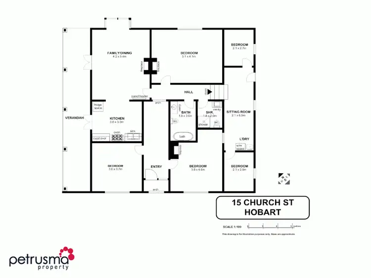 Floorplan of Homely house listing, 15 Church Street, Hobart TAS 7000