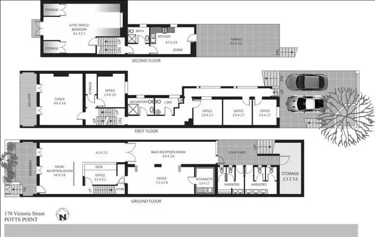 Floorplan of Homely terrace listing, 170 Victoria Street, Potts Point NSW 2011