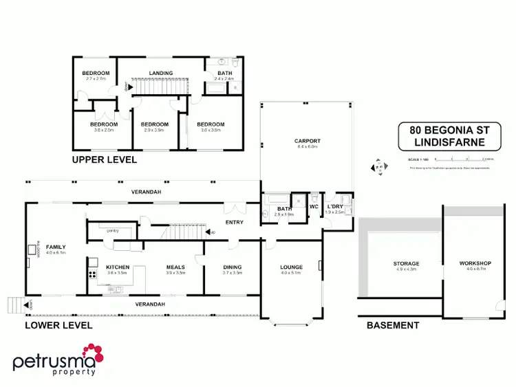 Floorplan of Homely house listing, 80 Begonia Street, Lindisfarne TAS 7015