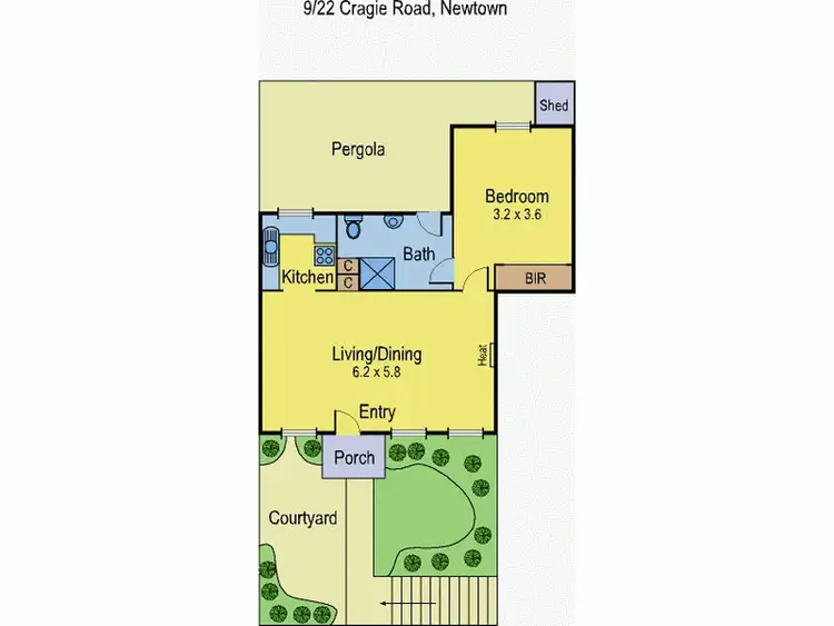 Floorplan of Homely unit listing, 9/22 Craigie Road, Newtown VIC 3220