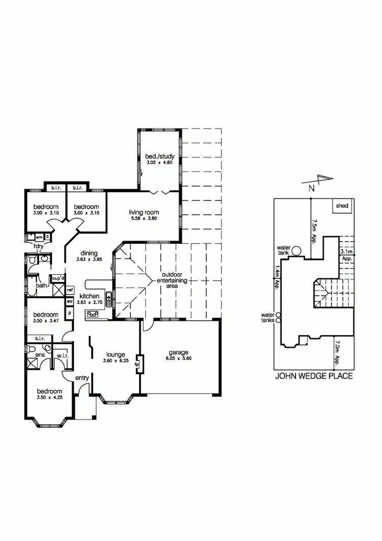 Floorplan of Homely house listing, 1 John Wedge Place, Seabrook VIC 3028