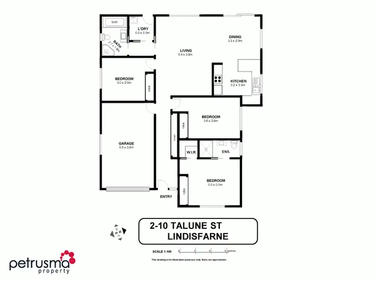 Floorplan of Homely villa listing, 2/10 Talune Street, Lindisfarne TAS 7015