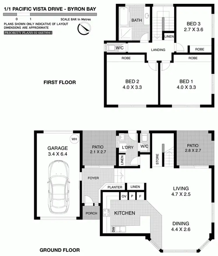 Floorplan of Homely house listing, 1/1 Pacific Vista Drive, Byron Bay NSW 2481