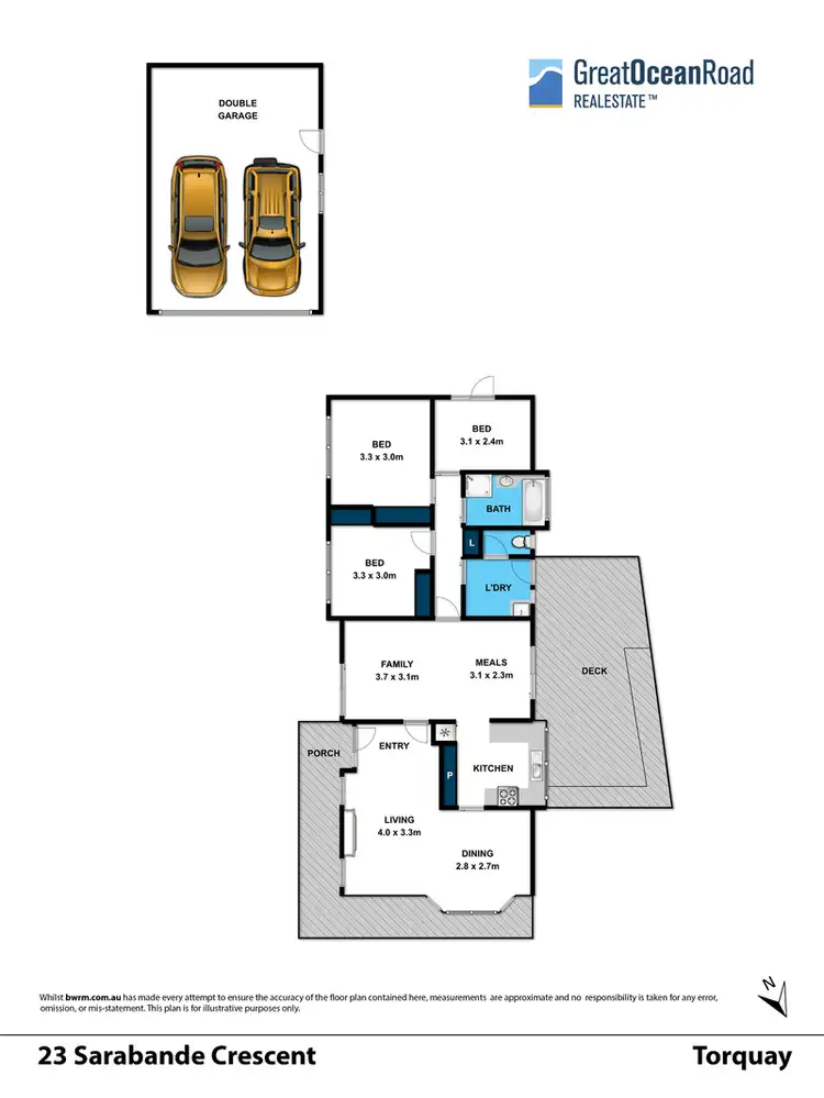 Floorplan of Homely house listing, 23 Sarabande Crescent, Torquay VIC 3228