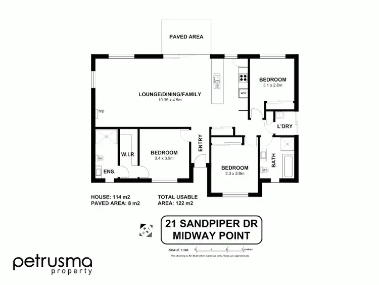 Floorplan of Homely house listing, 21 Sandpiper Drive, Midway Point TAS 7171