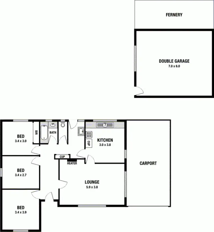 Floorplan of Homely house listing, 20 Barwise Street, Laverton VIC 3028