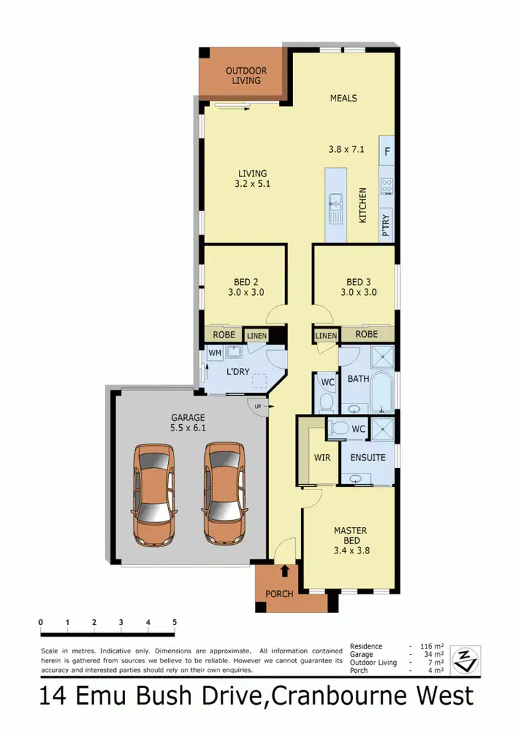 Floorplan of Homely house listing, 14 EMU BUSH DRIVE, Cranbourne West VIC 3977