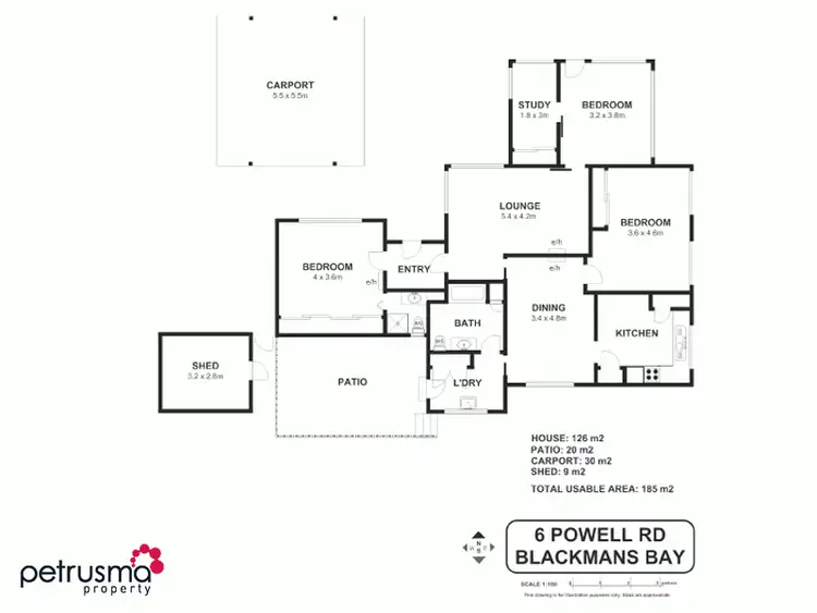 Floorplan of Homely house listing, 6 Powell Road, Blackmans Bay TAS 7052