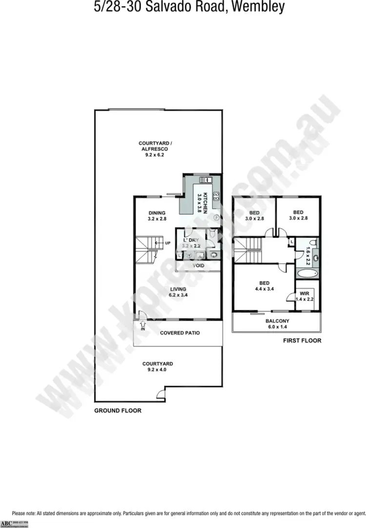 Floorplan of Homely townhouse listing, 5/30 Salvado Road, Wembley WA 6014