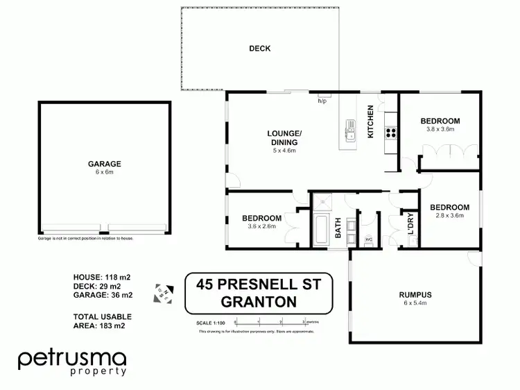 Floorplan of Homely house listing, 45 Presnell Street, Granton TAS 7030