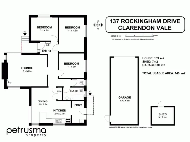Floorplan of Homely house listing, 137 Rockingham Drive, Clarendon Vale TAS 7019