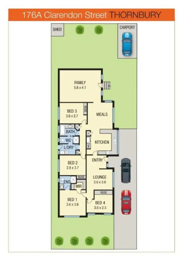 Floorplan of Homely house listing, 176a Clarendon Street, Thornbury VIC 3071