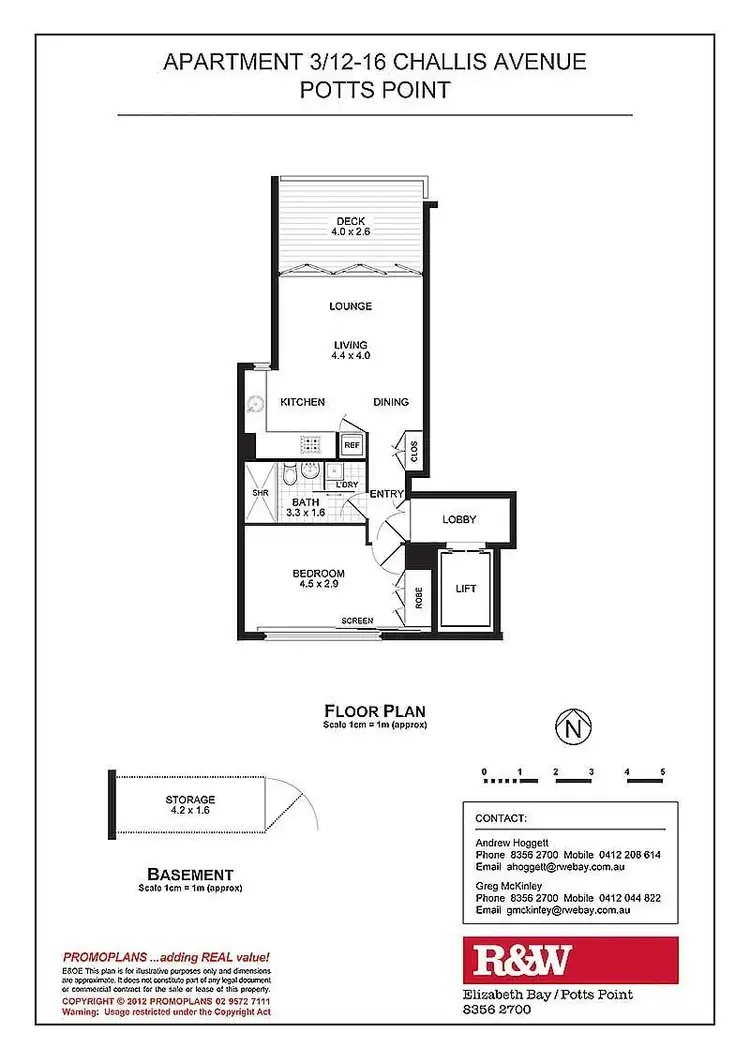 Floorplan of Homely apartment listing, 3/12-16 Challis Avenue, Potts Point NSW 2011