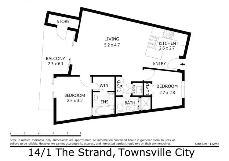 Floorplan of Homely apartment listing, 14/1 The Strand, Townsville City QLD 4810