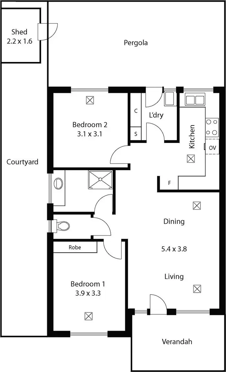 Floorplan of Homely house listing, 24/63 Hackney Rd, Hackney SA 5069