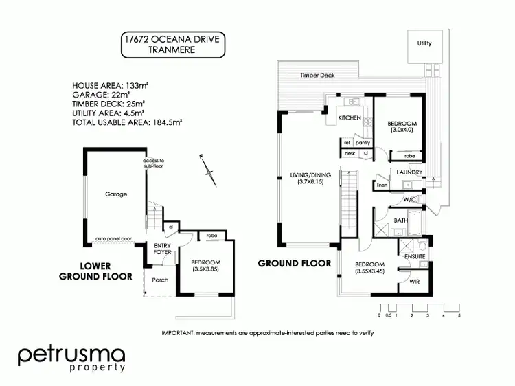 Floorplan of Homely unit listing, 1/672 Oceana Drive, Tranmere TAS 7018