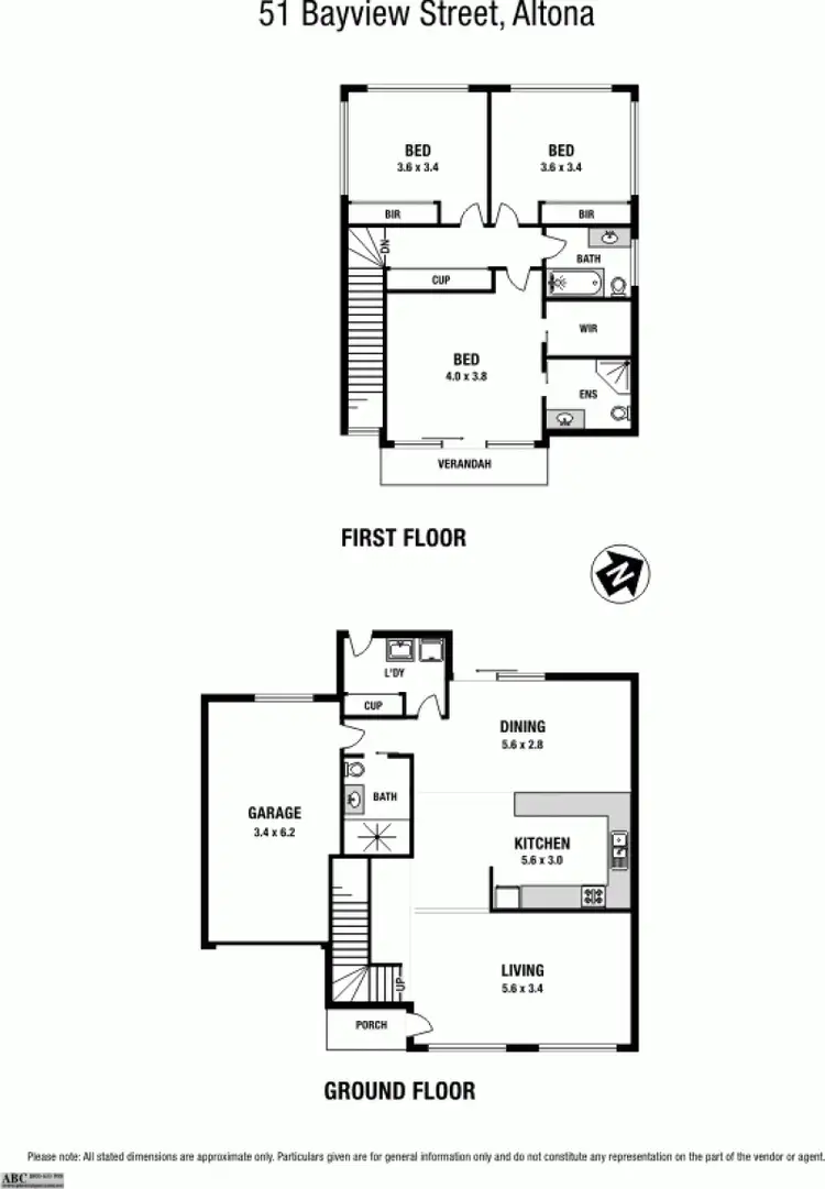 Floorplan of Homely townhouse listing, 51 Bayview Street, Altona VIC 3018