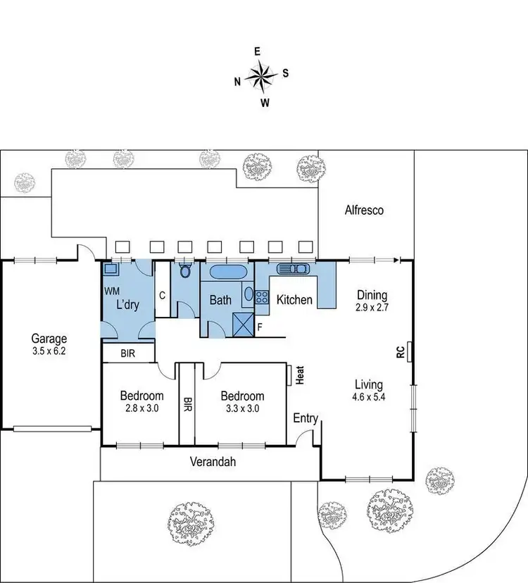 Floorplan of Homely unit listing, 1/3 O'Dwyer Court, Lovely Banks VIC 3221