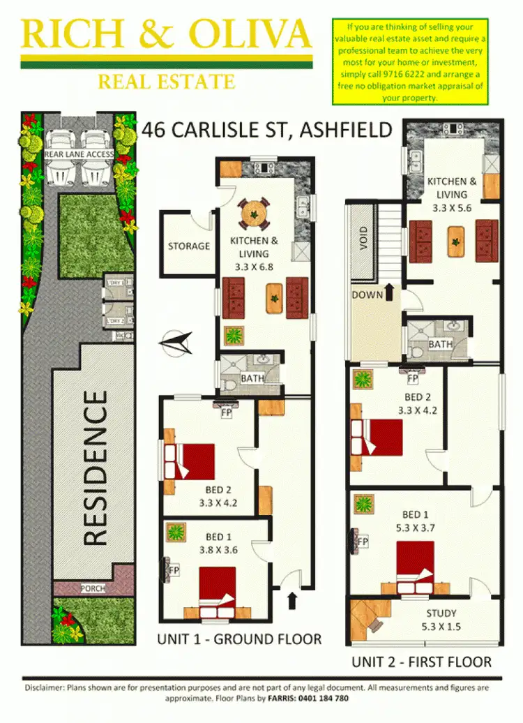 Floorplan of Homely semi-detached listing, 46 Carlisle Street, Ashfield NSW 2131