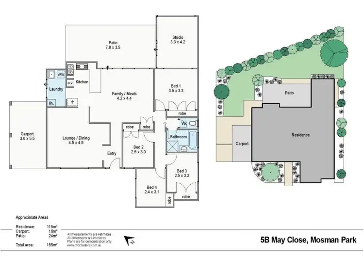 Floorplan of Homely semi-detached listing, 5b May Close, Mosman Park WA 6012
