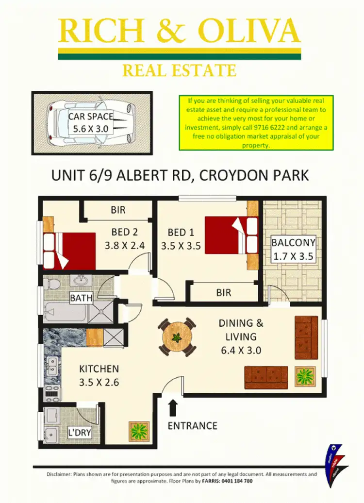 Floorplan of Homely apartment listing, 6/9 Albert Road, Croydon Park NSW 2133