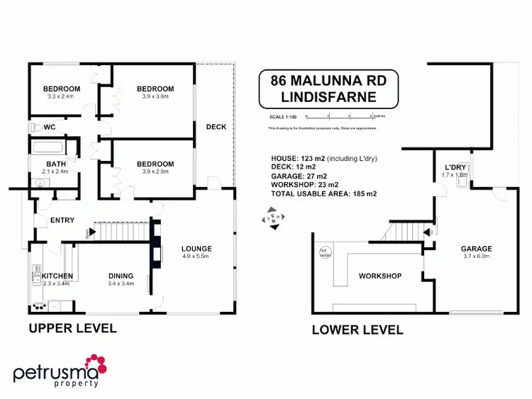 Floorplan of Homely house listing, 86 Malunna Road, Lindisfarne TAS 7015