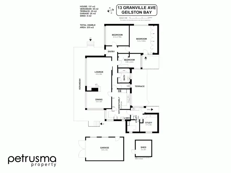 Floorplan of Homely house listing, 13 Granville Avenue, Geilston Bay TAS 7015