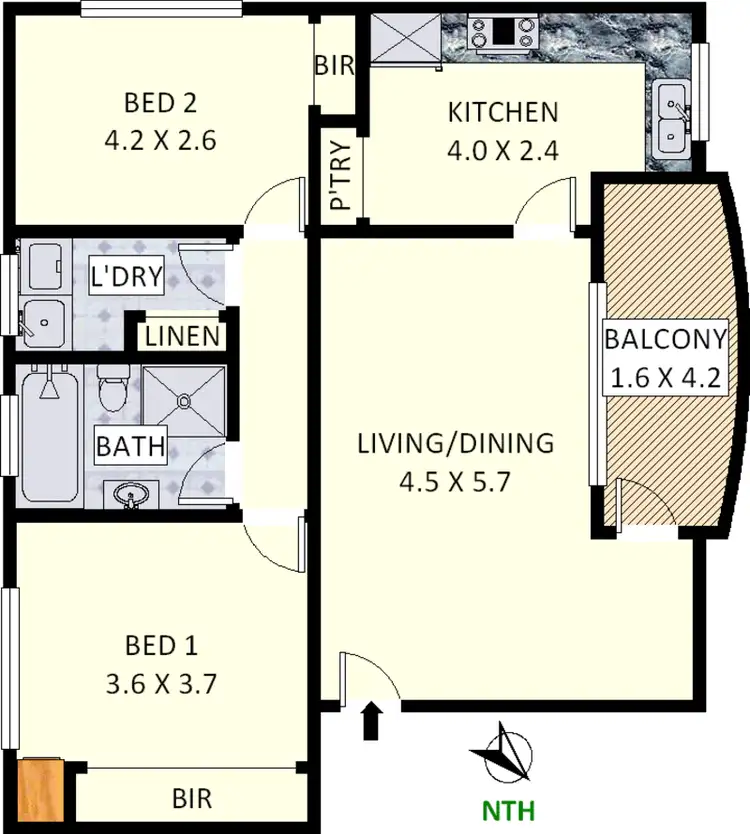 Floorplan of Homely apartment listing, 7/7 Chandos Street, Ashfield NSW 2131