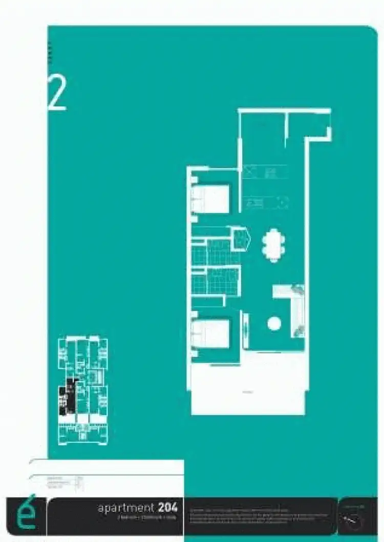 Floorplan of Homely apartment listing, 204/640 Elizabeth St, Melbourne VIC 3000
