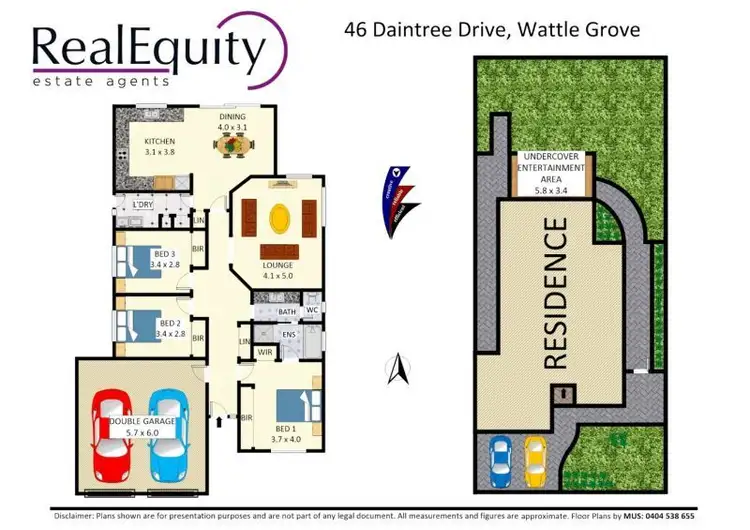 Floorplan of Homely house listing, 46 Daintree Drive, Wattle Grove NSW 2173