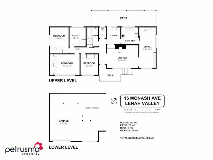 Floorplan of Homely house listing, 16 Monash Avenue, Lenah Valley TAS 7008