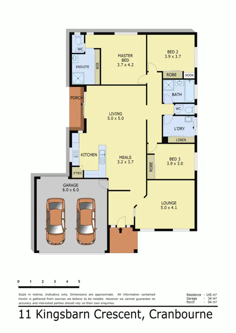 Floorplan of Homely house listing, 11 KINGSBARN COURT, Cranbourne VIC 3977