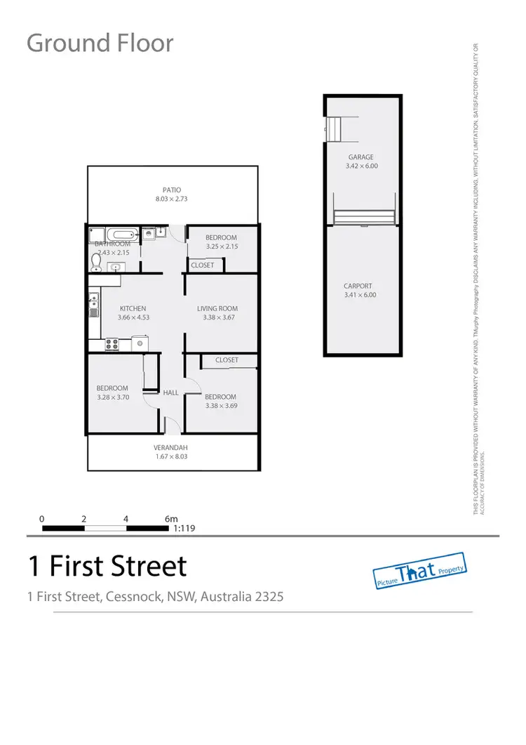 Floorplan of Homely house listing, 1 First St, Cessnock NSW 2325
