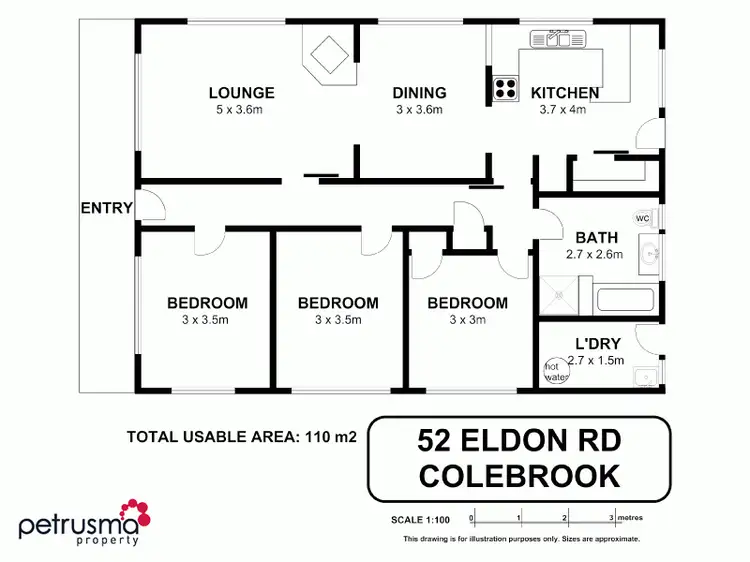 Floorplan of Homely house listing, 52 Eldon Road, Colebrook TAS 7027