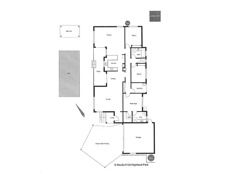 Floorplan of Homely house listing, 5 Macduff Court, Highland Park QLD 4211