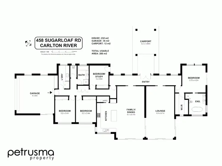 Floorplan of Homely house listing, 458 SugarLoaf Road - Hill Top, Carlton River TAS 7173