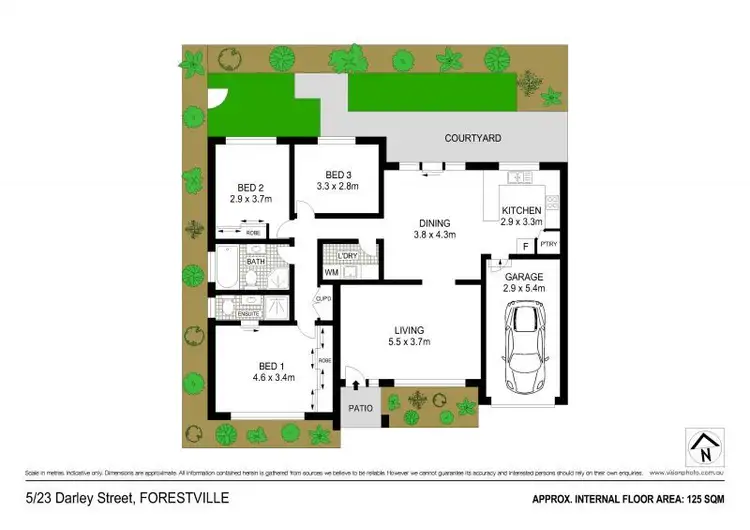 Floorplan of Homely villa listing, 5/23 Darley Street, Forestville NSW 2087