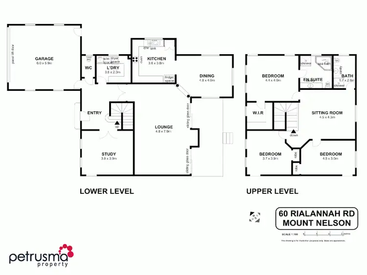 Floorplan of Homely house listing, 60 Rialannah Road, Mount Nelson TAS 7007