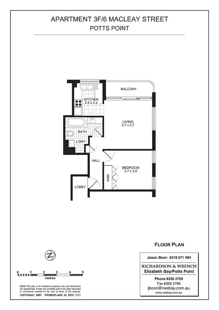Floorplan of Homely apartment listing, 3F/6 Macleay Street, Potts Point NSW 2011